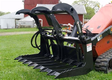 skid steer tine grapple|mini skid steer quick attach.